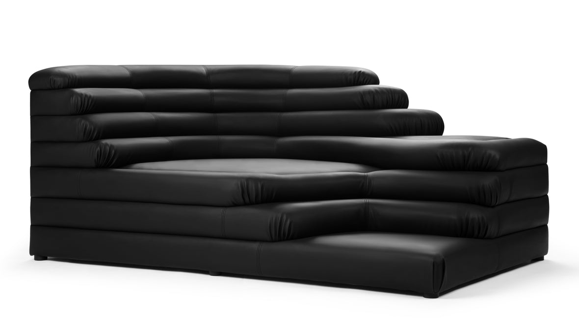Terrazza - Terrazza Sofa, Left Arm, Black Vegan Leather