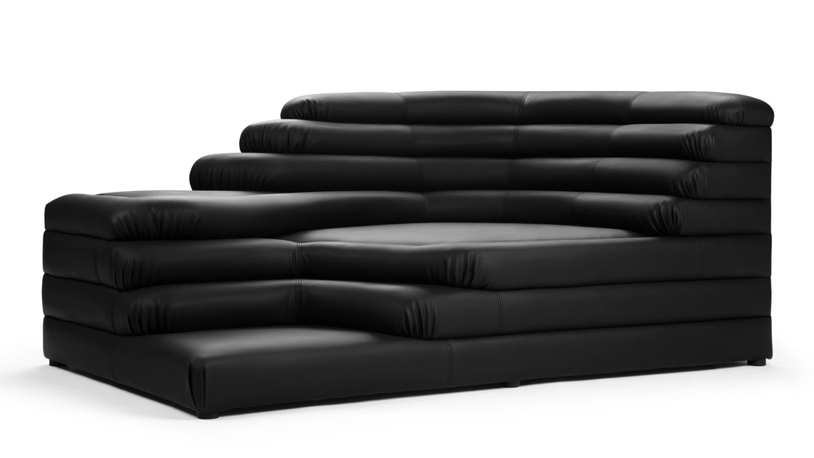 Terrazza - Terrazza Sofa, Right Arm, Black Vegan Leather
