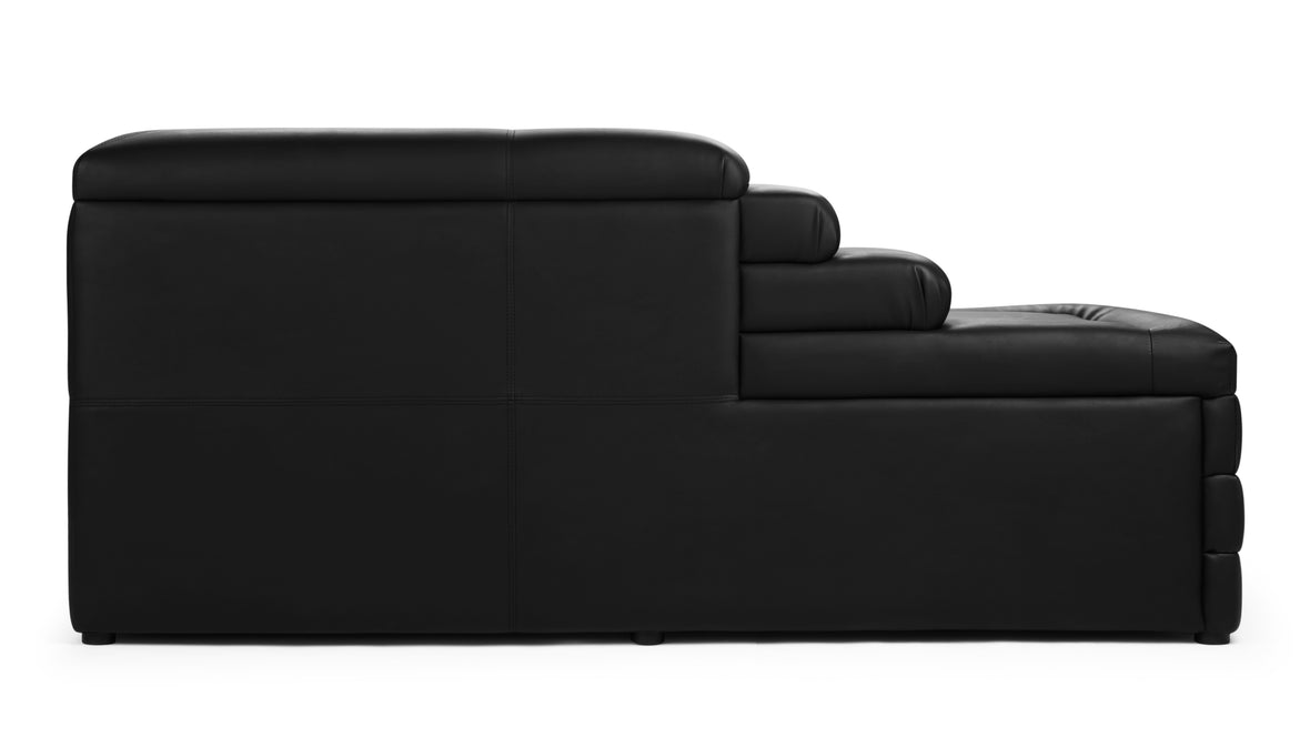 Terrazza - Terrazza Sofa, Right Arm, Black Vegan Leather