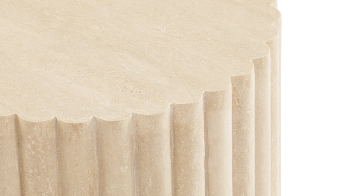 Saturn - Saturn Side Table, Travertine