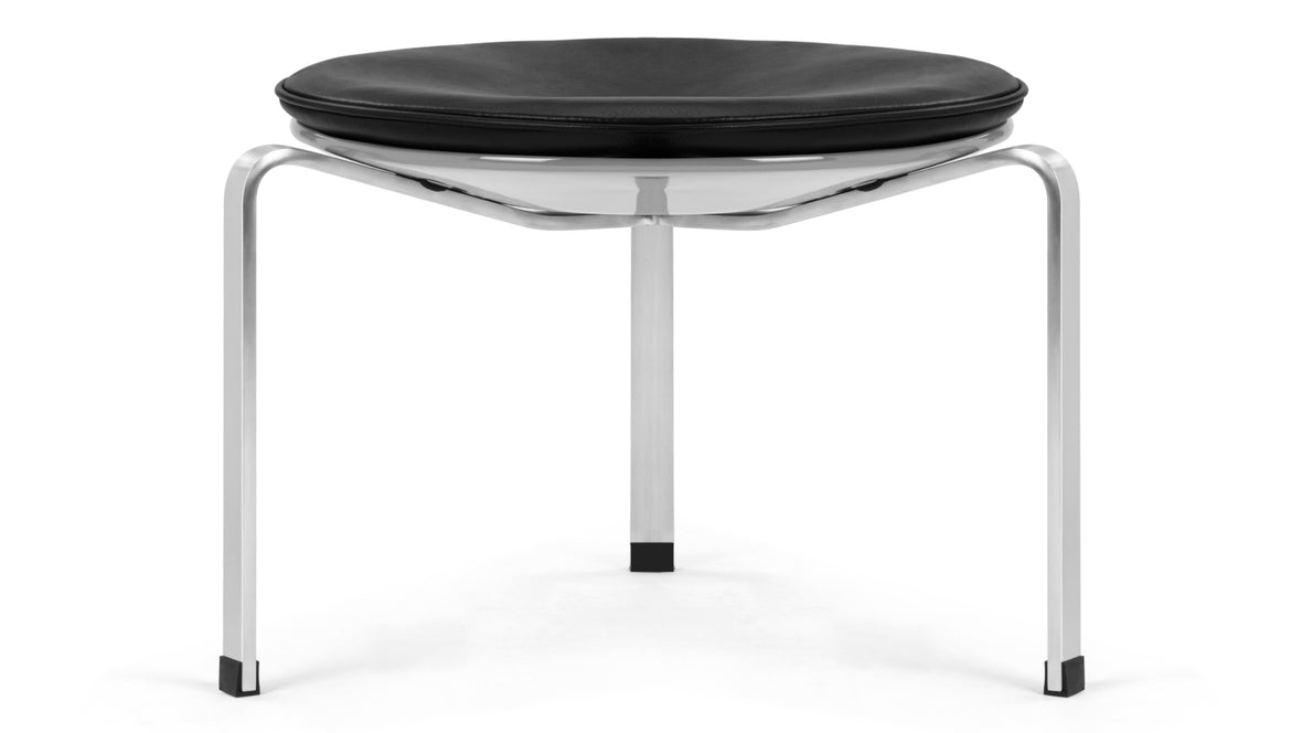 Poul - Poul Stool, Midnight Black Premium Leather