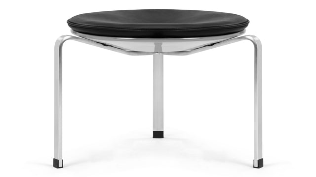 Poul - Poul Stool, Midnight Black Premium Leather