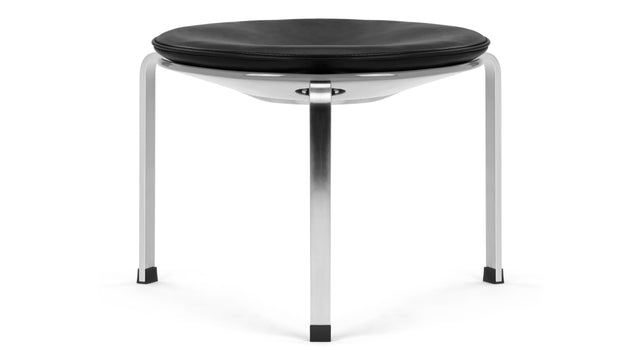 Poul - Poul Stool, Midnight Black Premium Leather