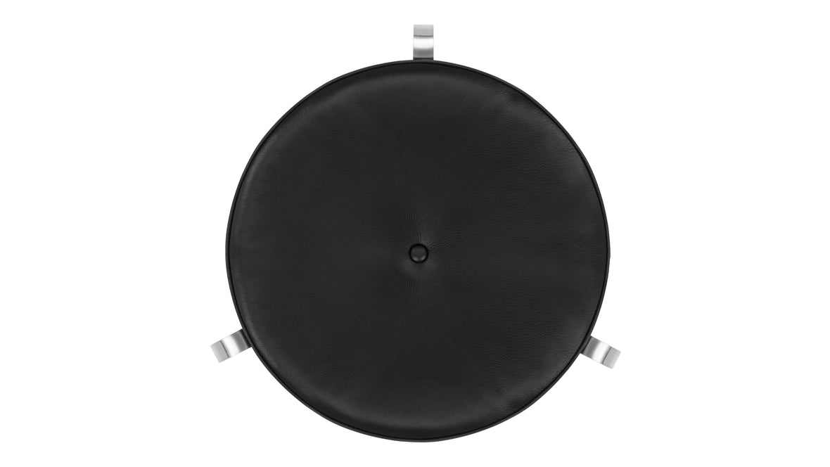 Poul - Poul Stool, Midnight Black Premium Leather