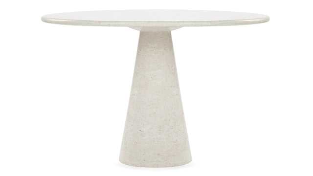 Anson - Anson Round Dining Table, Limestone, 47in
