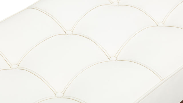 Manhattan - Manhattan Two Seater Bench, Ivory Premium Leather