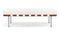 Manhattan - Manhattan Two Seater Bench, Ivory Premium Leather