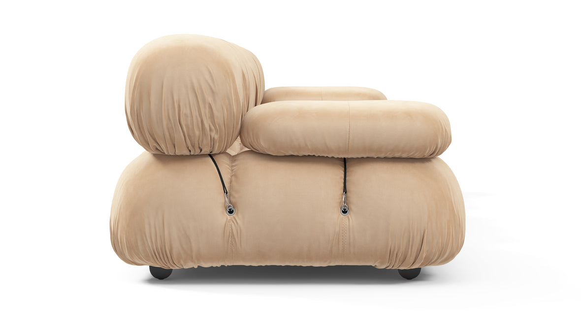 Bellini Sofa - Mario Bellini Three Seater Sofa, Ecru Velvet