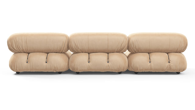 Bellini Sofa - Mario Bellini Three Seater Sofa, Ecru Velvet