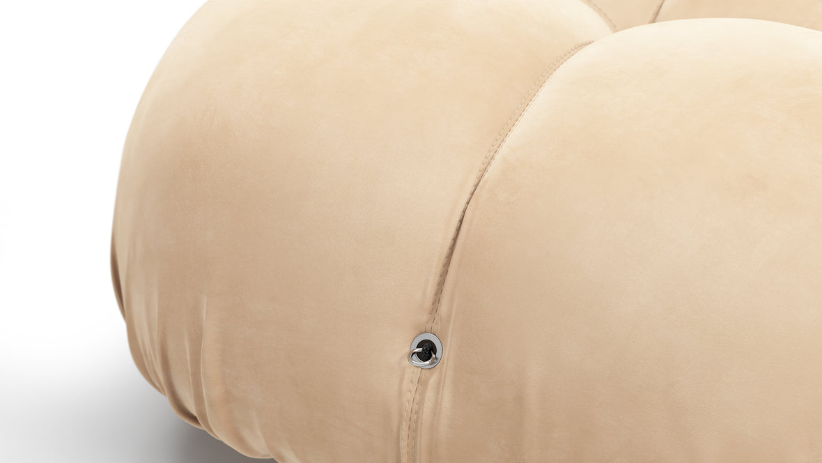 Bellini Sofa - Mario Bellini Open End Sofa, Left, Ecru Velvet