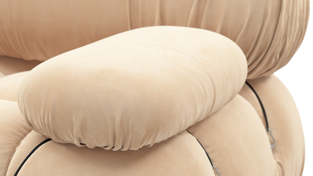 Bellini Sofa - Mario Bellini Open End Sofa, Left, Ecru Velvet