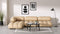 Bellini Sectional - Mario Bellini Sectional, Left Chaise, Ecru Velvet