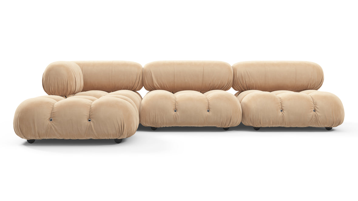 Bellini Sectional - Mario Bellini Sectional, Left Chaise, Ecru Velvet