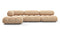 Bellini Sectional - Mario Bellini Sectional, Left Chaise, Ecru Velvet