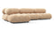 Bellini Sectional - Mario Bellini Sectional, Left Chaise, Ecru Velvet