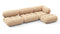 Bellini Sectional - Mario Bellini Sectional, Right Chaise, Ecru Velvet