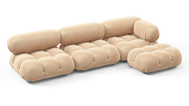 Bellini Sectional - Mario Bellini Sectional, Right Chaise, Ecru Velvet
