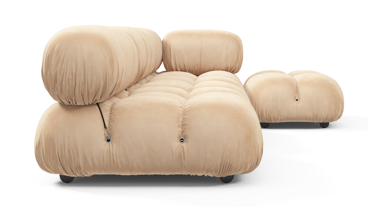 Bellini Sectional - Mario Bellini Sectional, Right Chaise, Ecru Velvet