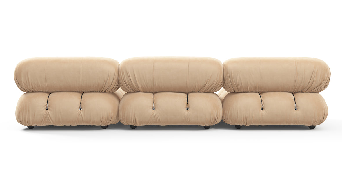 Bellini Sectional - Mario Bellini Sectional, Right Chaise, Ecru Velvet