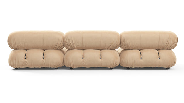 Bellini Sectional - Mario Bellini Sectional, Right Chaise, Ecru Velvet