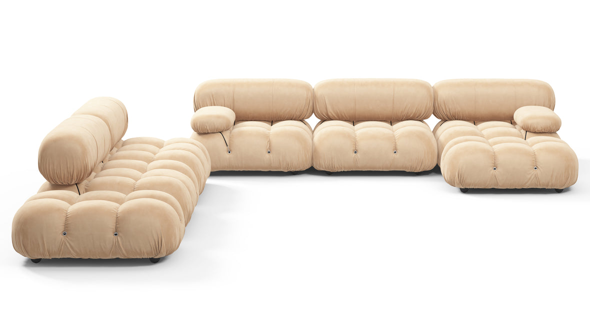 Bellini Large Sectional - Mario Bellini Large Sectional, Left Corner, Ecru Velvet