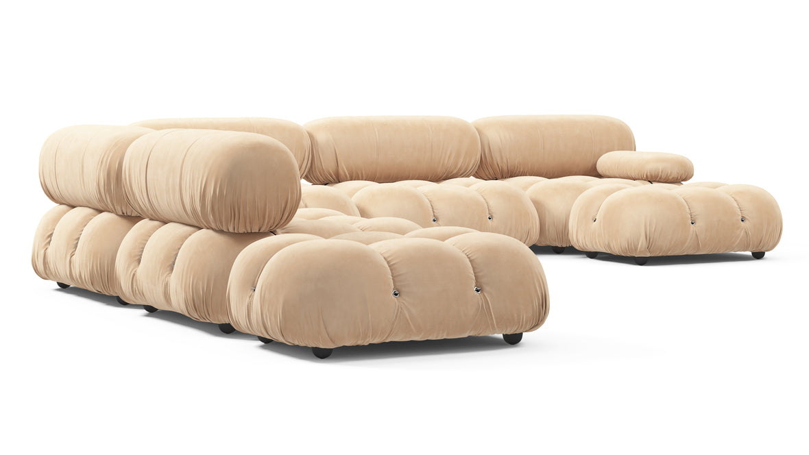 Bellini Large Sectional - Mario Bellini Large Sectional, Left Corner, Ecru Velvet