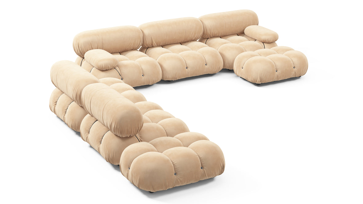 Bellini Large Sectional - Mario Bellini Large Sectional, Left Corner, Ecru Velvet