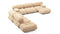 Bellini Large Sectional - Mario Bellini Large Sectional, Left Corner, Ecru Velvet
