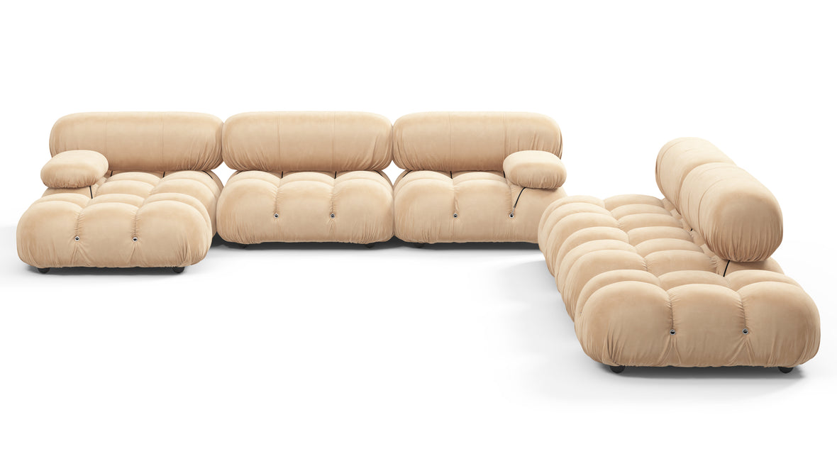Bellini Large Sectional - Mario Bellini Large Sectional, Right Corner, Ecru Velvet