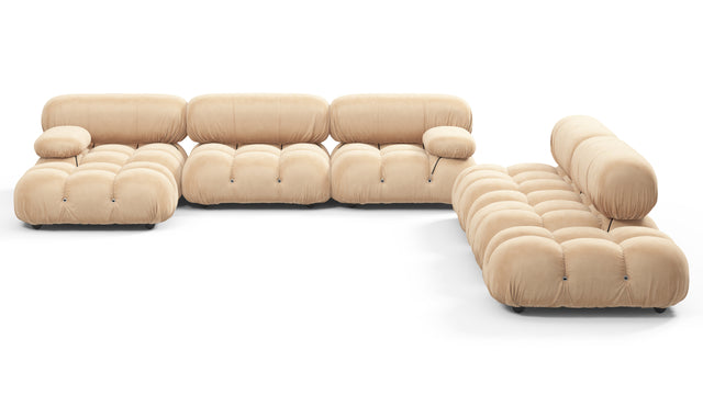 Bellini Large Sectional - Mario Bellini Large Sectional, Right Corner, Ecru Velvet