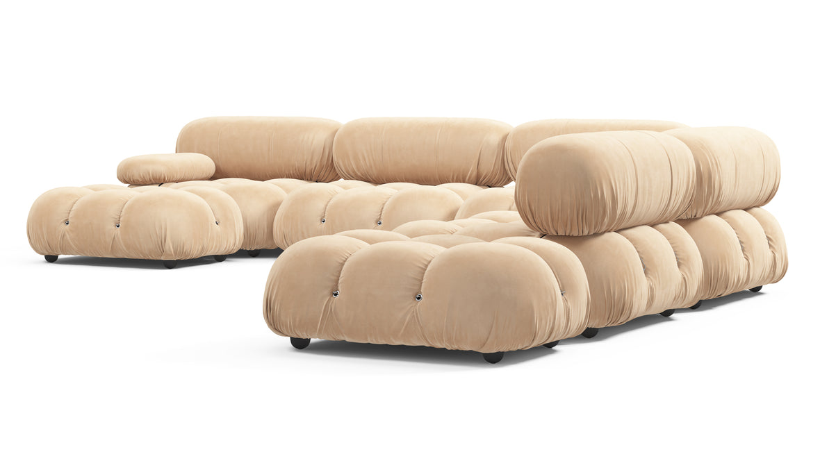 Bellini Large Sectional - Mario Bellini Large Sectional, Right Corner, Ecru Velvet