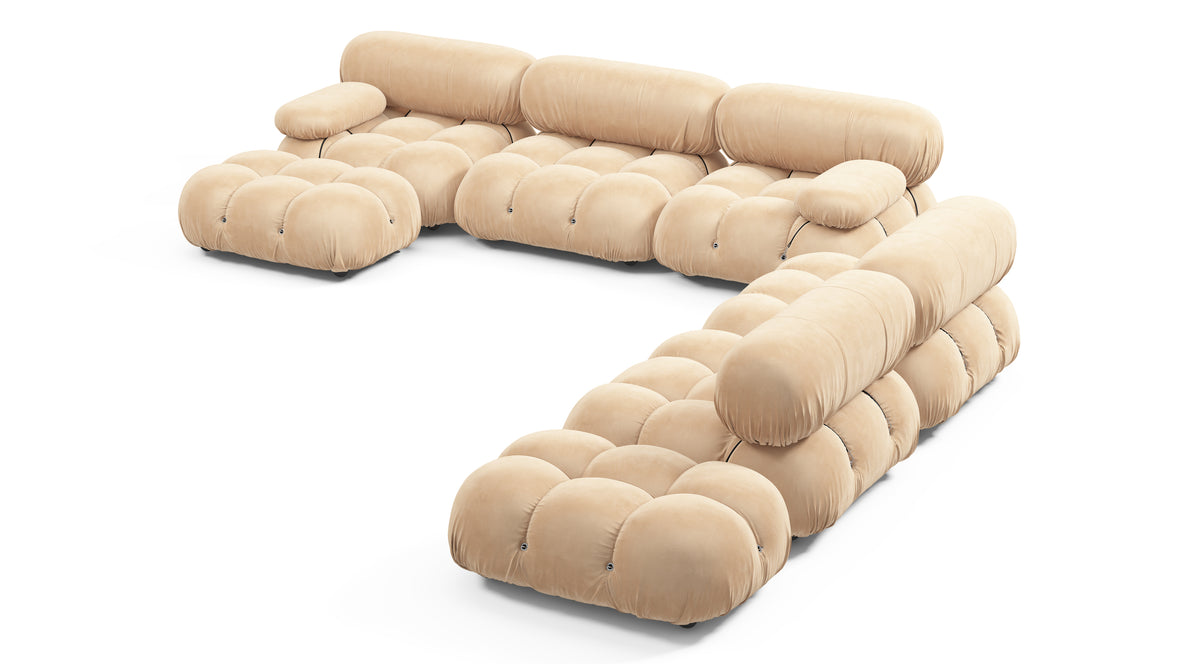 Bellini Large Sectional - Mario Bellini Large Sectional, Right Corner, Ecru Velvet