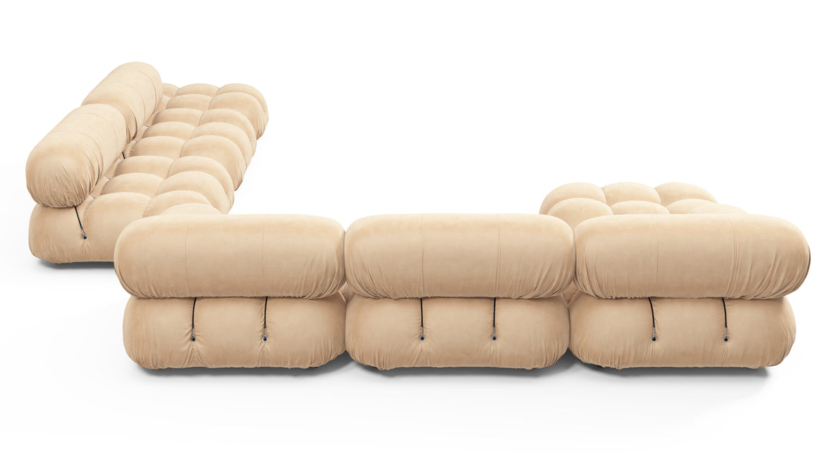 Bellini Large Sectional - Mario Bellini Large Sectional, Right Corner, Ecru Velvet
