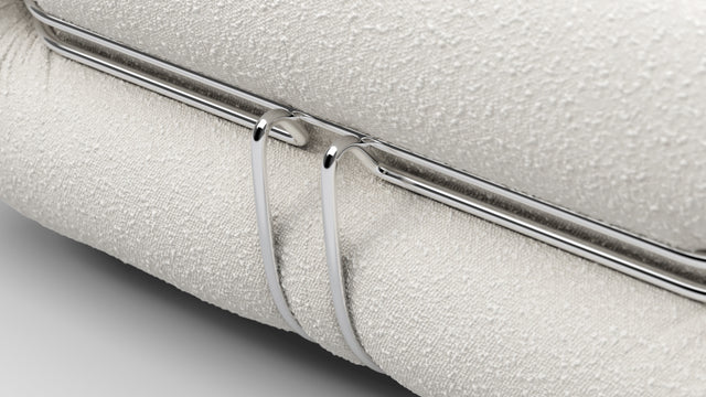 Soriana - Soriana Ottoman, White Boucle