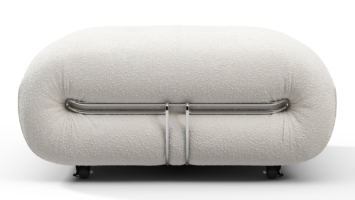 Soriana - Soriana Ottoman, White Boucle