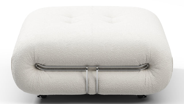 Soriana - Soriana Ottoman, White Boucle