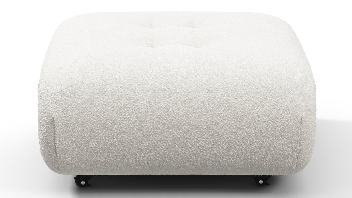 Soriana - Soriana Ottoman, White Boucle