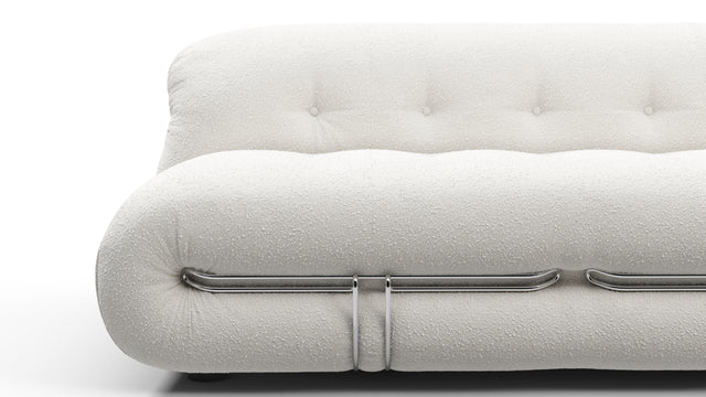 Soriana - Soriana Three Seater Sofa, White Boucle