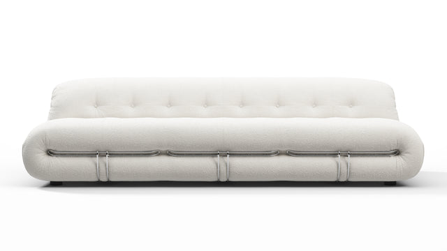 Soriana - Soriana Three Seater Sofa, White Boucle