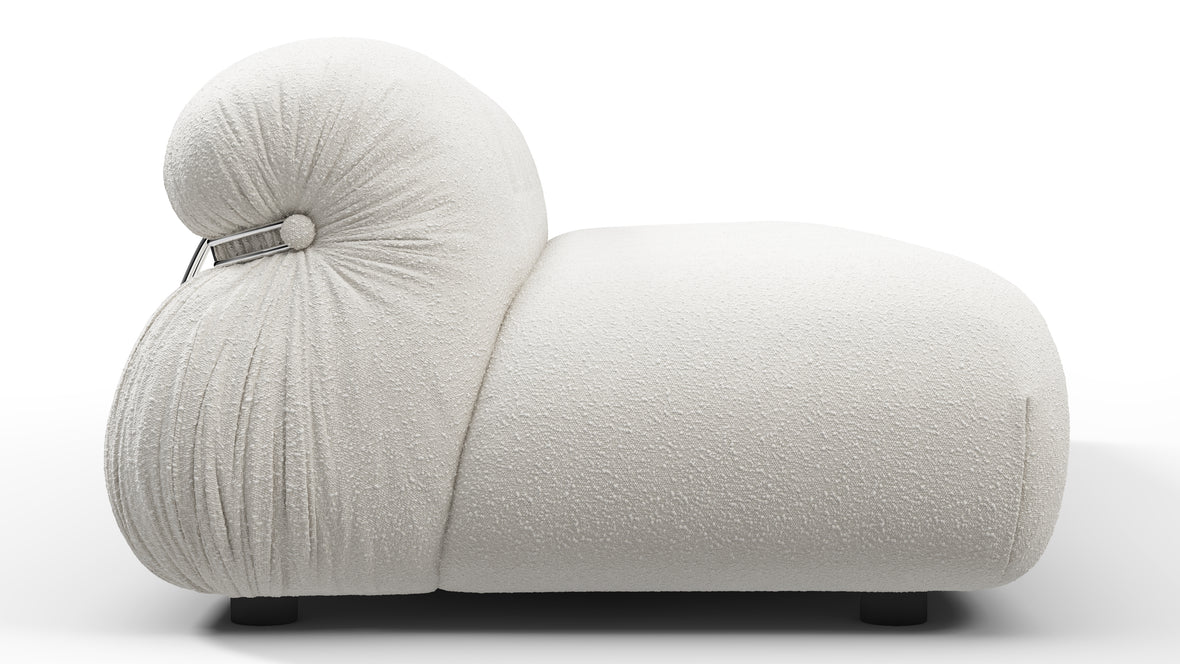 Soriana - Soriana Three Seater Sofa, White Boucle