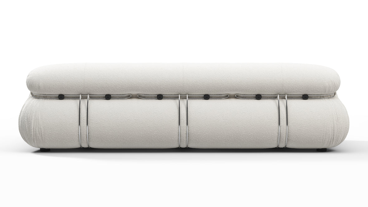 Soriana - Soriana Three Seater Sofa, White Boucle