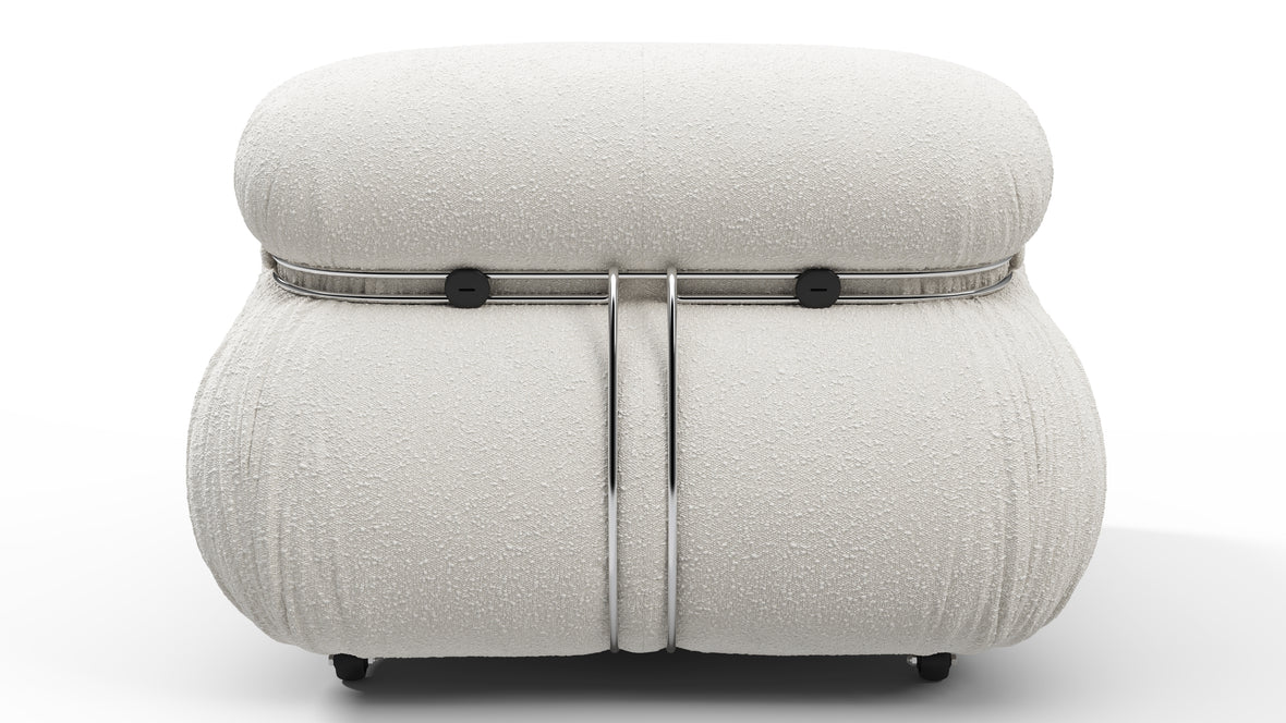 Soriana - Soriana Lounge Chair, White Boucle