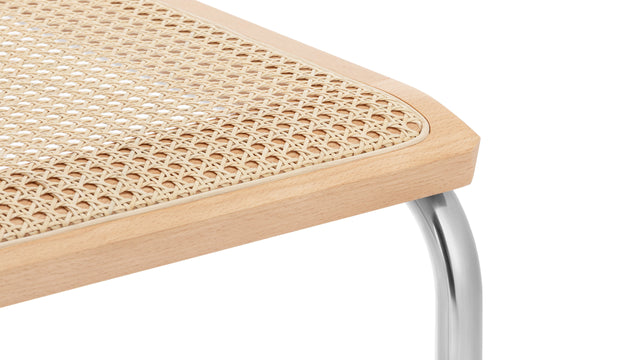 Freya - Freya Dining Chair, Natural Rattan and Chrome