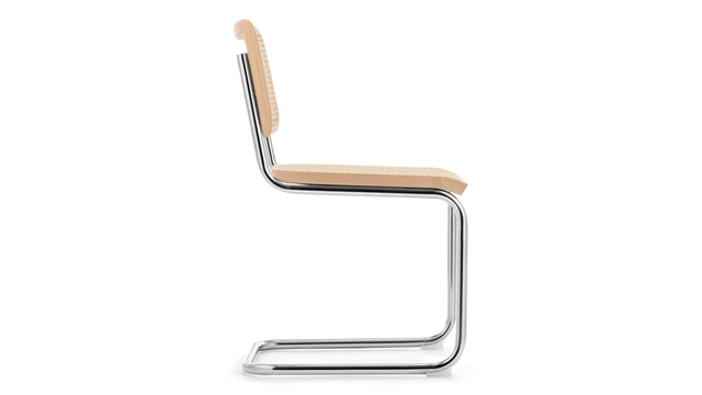 Freya - Freya Dining Chair, Natural Rattan and Chrome