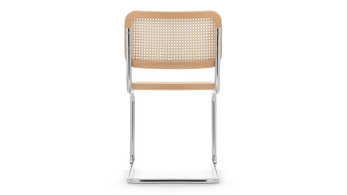 Freya - Freya Dining Chair, Natural Rattan and Chrome