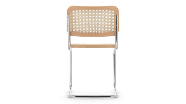 Freya - Freya Dining Chair, Natural Rattan and Chrome