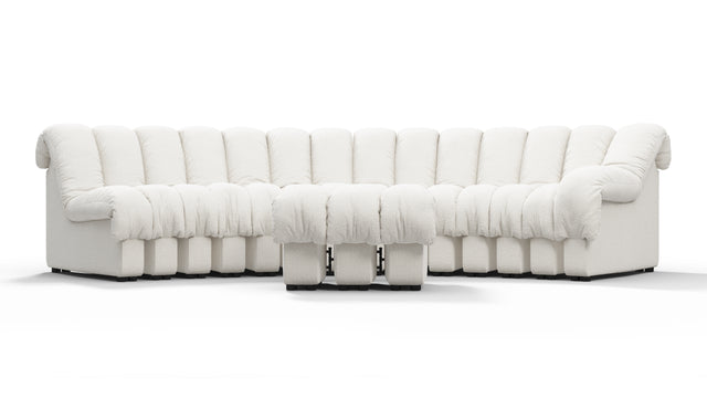 DS 600 - DS 600 Sectional, Combination 2, Right Arm, White Boucle