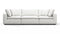 Sky - Sky Sectional Sofa, Three Seater, White Linen