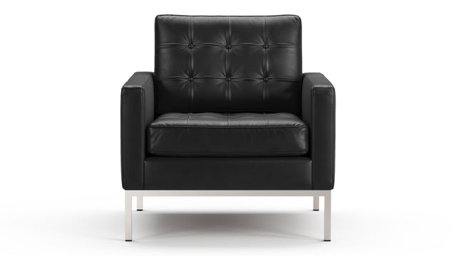 Florence - Florence Lounge Chair, Midnight Black Premium Leather