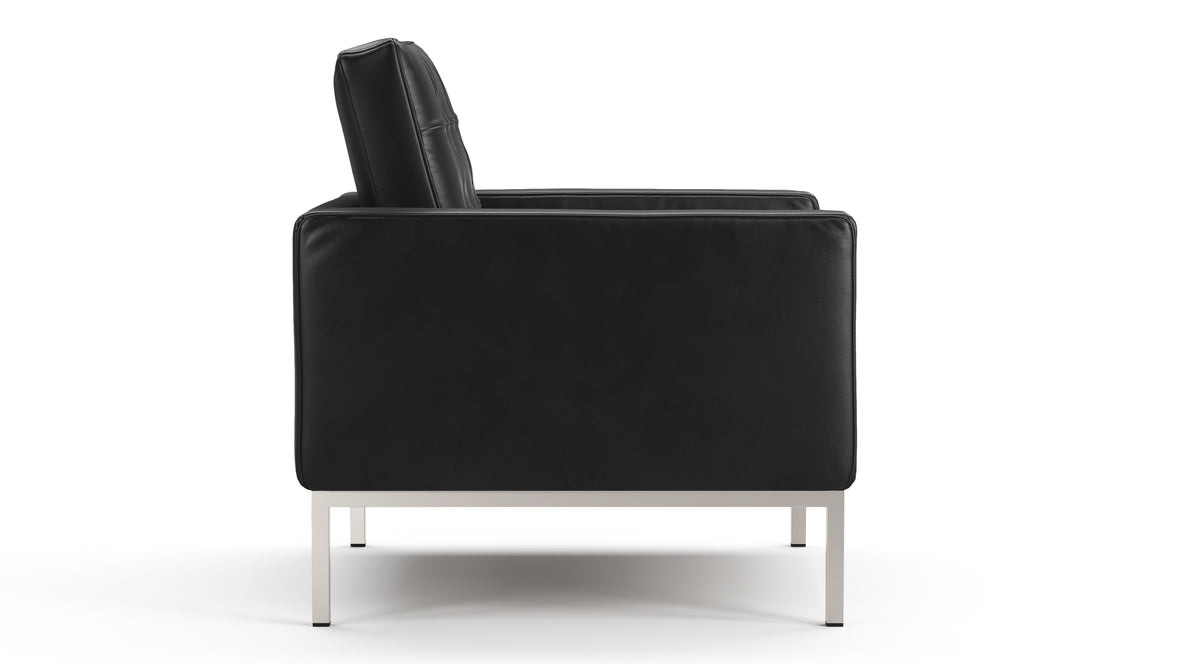 Florence - Florence Lounge Chair, Midnight Black Premium Leather